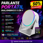 PARLANTE PORTATIL INALAMBRICO 5 EN 1 CON LUZ RGB