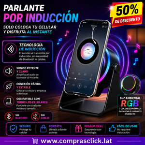 PARLANTE PORTATIL INALAMBRICO 5 EN 1 CON LUZ RGB