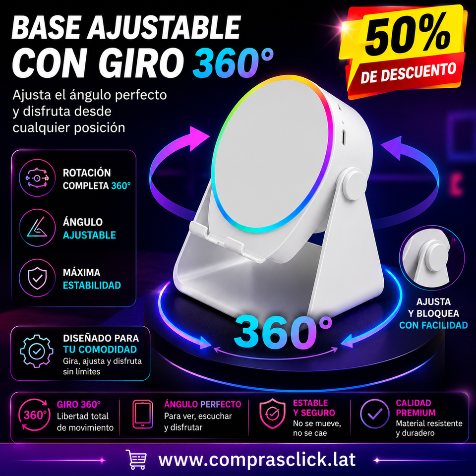PARLANTE PORTATIL INALAMBRICO 5 EN 1 CON LUZ RGB