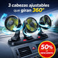 VENTILADOR TRIPLE PARA AUTO 360° – 12V