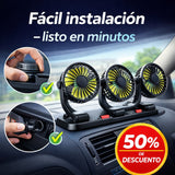 VENTILADOR TRIPLE PARA AUTO 360° – 12V