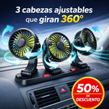 VENTILADOR TRIPLE PARA AUTO 360° – 12V